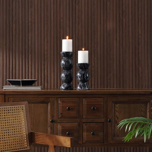 Safavieh Rhodes, Elegant Grey Marble Candle Holder Set Of 2 – Versatile For Pillar & Taper Candles, Chic Decor Grey Marble Rdc4037a-set2