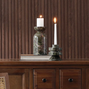Safavieh Thea, Elegant Green Marble Candle Holder Set Of 2 – Artful Taper & Pillar Display For Home Décor Green ,Red Marble Rdc4039a-set2
