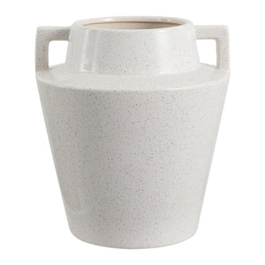 Safavieh Ema Terracotta Vase - Elegant Cream Ceramic With Geometric Handles For Stunning Home Decor Centerpiece Creme Ceramic Rdc4044a