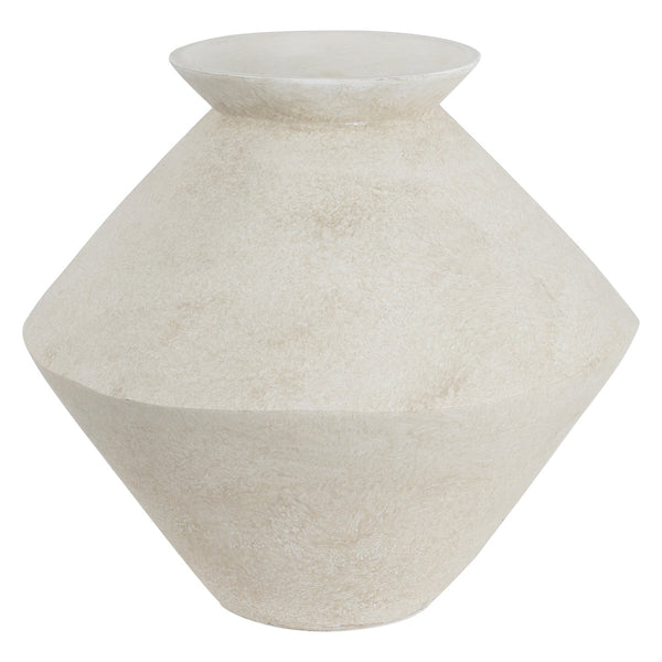 Safavieh Nico,Linen/White, Asymmetrical Rustic Vase - 11.75" Polyresin Decor For Elegant Home Styling Creme 100%Polyresin Rdc4045a
