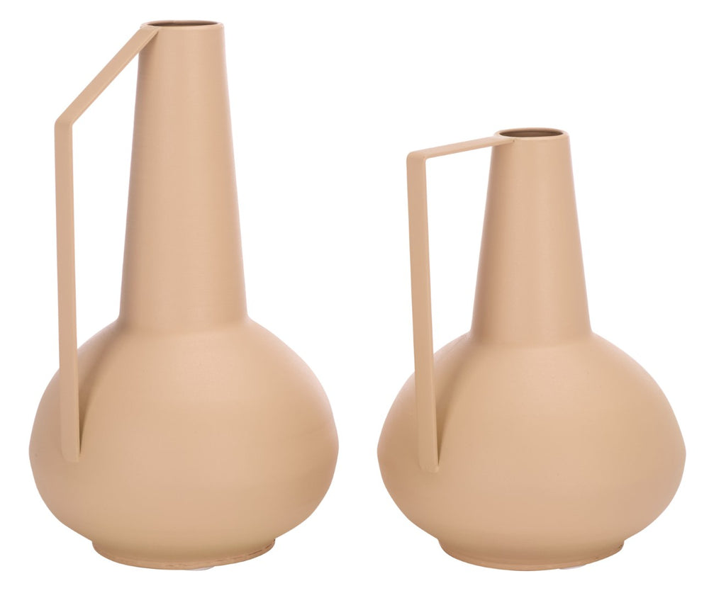 Safavieh RAFE, Beige Iron Vase Set of 2 - Modern Decorative Accents for Stylish Home Decor & Centerpieces RDC4049A-SET2