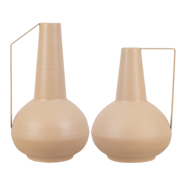 Safavieh Rafe, Beige Iron Vase Set Of 2 - Modern Metal Decor For Living Room, Entryway & Stylish Centerpieces Beige Metal (100%Iron) Rdc4049a-set2