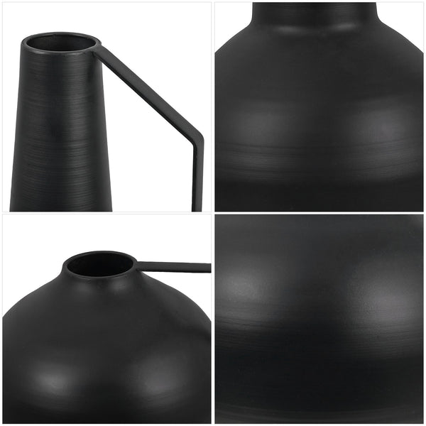 Safavieh Luca, Black Iron Vase Set Of 2 – Modern Elegance For Home Decor & Stylish Dried Arrangements Black Metal (100%Iron) Rdc4050a-set2