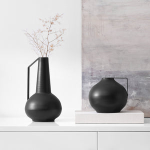 Safavieh Luca, Black Iron Vase Set Of 2 – Modern Elegance For Home Decor & Stylish Dried Arrangements Black Metal (100%Iron) Rdc4050a-set2