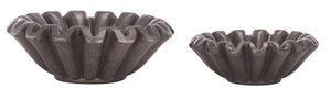 Safavieh SOHO, Charcoal Ruffle Bowl Set - Elegant Resin Decor for Modern Home Accents & Floral Arrangements RDC4052B-SET2