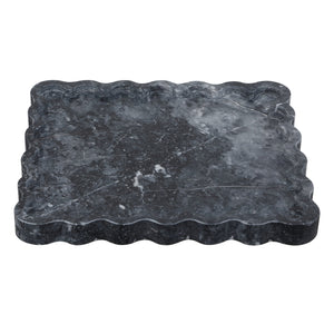 Safavieh Ava, Charcoal Marble Scalloped Tray – Elevate Your Decor With Timeless Elegance And Luxury Finish Charcoal 100% Marble Rdc4054a