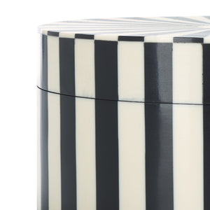 Safavieh CHARLI, Elegant Black/Ivory Decorative Box Set of 2 - Chic Storage for Modern Home Accents & Style RDC5000A-SET2
