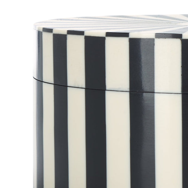 Safavieh CHARLI, Elegant Black/Ivory Decorative Box Set of 2 - Chic Storage for Modern Home Accents & Style RDC5000A-SET2