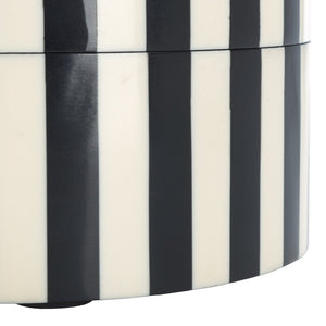 Safavieh CHARLI, Elegant Black/Ivory Decorative Box Set of 2 - Chic Storage for Modern Home Accents & Style RDC5000A-SET2