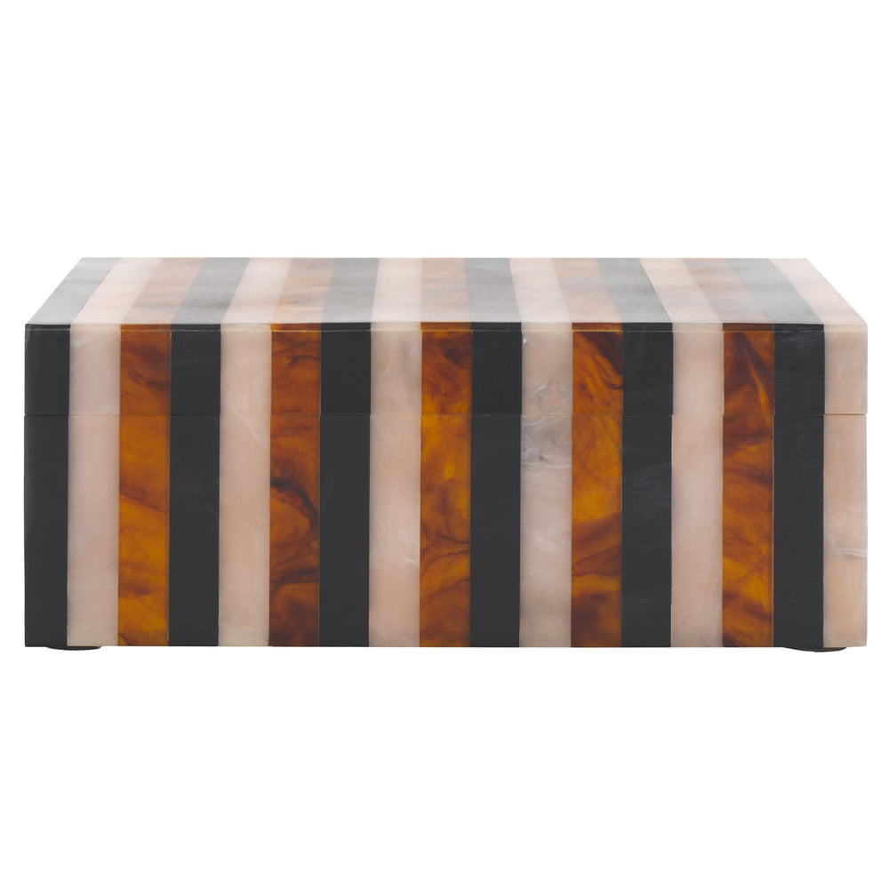 Safavieh Ina, Elegant Black/Brown Decorative Box Set Of 2 - Stylish Resin/Mdf Storage For Modern Spaces Black ,Brown Resin+Mdf Rdc5001a-set2