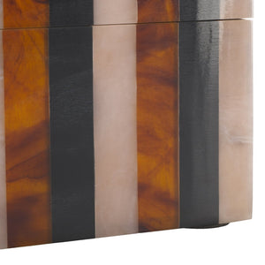 Safavieh INA, Elegant Black/Brown Decorative Box Set of 2 for Stylish Organization in Any Room RDC5001A-SET2