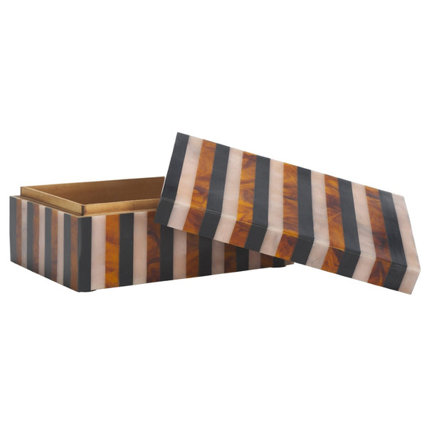 Safavieh INA, Elegant Black/Brown Decorative Box Set of 2 for Stylish Organization in Any Room RDC5001A-SET2