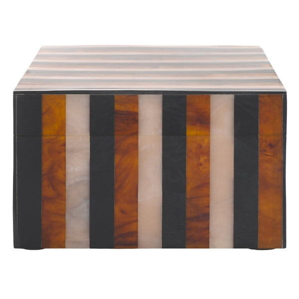 Safavieh INA, Elegant Black/Brown Decorative Box Set of 2 for Stylish Organization in Any Room RDC5001A-SET2