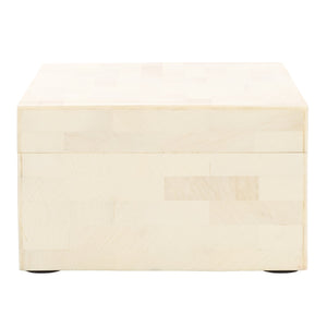 Safavieh Sabi, Elegant Antique Ivory Decorative Box Set Of 2 - Chic Faux Bone & Resin Storage Solution Antique Ivory ,Faux Bone Resin+Mdf Rdc5002a-set2