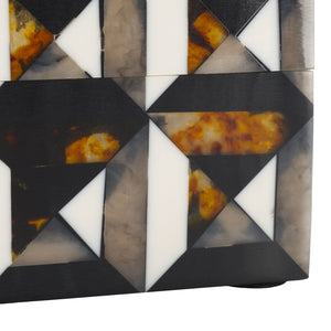 Safavieh Ani, Elegant Decorative Box Set Of 2 In Ivory/Brown - Versatile Storage With Striking Pattern Ivory ,Brown Resin+Mdf Rdc5006a-set2