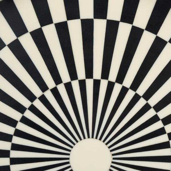 Safavieh Charli, Stunning Black/Ivory Circle Tray - Elegant Resin & Mdf Design For Home Decor & Serving Black ,Ivory Resin+Mdf Rdc5007a