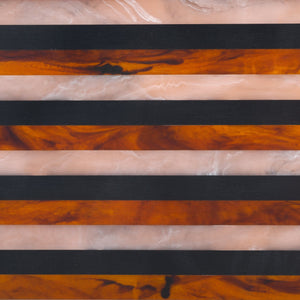 Safavieh Ina, Elegant Black/Brown Decorative Tray With Striped Design For Home Organization & Display Black ,Brown Resin+Mdf Rdc5008a