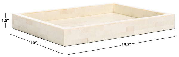Safavieh Sabi, Elegant Antique Ivory Faux Bone Tray – Stylish Rectangular Design For Home Decor & Organization Antique Ivory ,Faux Bone Resin+Mdf Rdc5009a