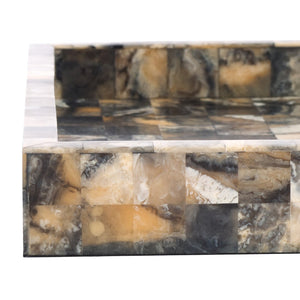 Safavieh LORI, Antique Green & Horn Nestable Tray Set – Elegant Resin/MDF Design for Stylish Home Decor RDC5011A-SET2