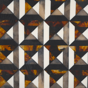 Safavieh Ani, Elegant Ivory And Brown Tray Set Of 2 – Stylish Resin/Mdf With Unique Geometric Design! Ivory ,Brown Resin+Mdf Rdc5013a-set2