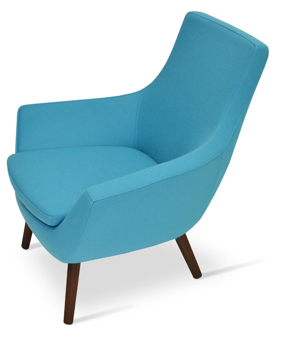 Soho Concept Rebecca Armchair – Premium Camira Blazer Wool, Solid Wood Base, 10-year Guarantee, Stylish Comfort Blue  Soho-concept-dining-chair-12565