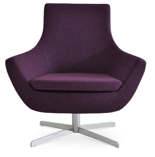 Soho Concept Rebecca Armchair - Luxurious Swivel Seating In Camira Blazer Wool, 10-year Guarantee, Grey & Brass Chrome  Soho-concept-dining-chair-12419