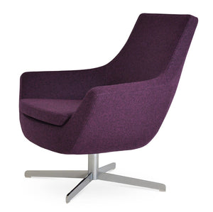 Soho Concept Rebecca Armchair Swivel 4 Star Base - Luxurious Camira Wool Upholstery With 10-year Guarantee! Chrome  Soho-concept-dining-chair-13285