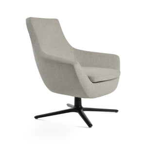 Soho Concept Rebecca Armchair Swivel Oval Base In Camira Wool - 10-year Guarantee, Elegant Boucle Comfort & Style Black,Grey  Soho-concept-dining-chair-12483