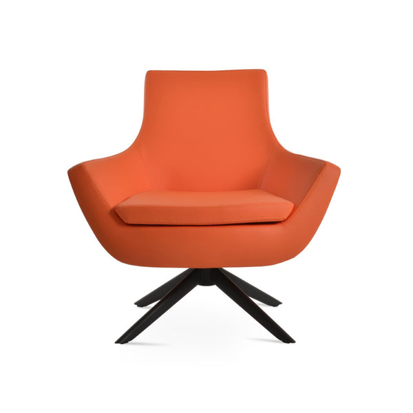 Soho Concept Rebecca Armchair - Stylish Swivel Lounge Chair, Durable Leatherette, 2-year Guarantee, Black/Orange Black,Orange  Soho-concept-dining-chair-12486