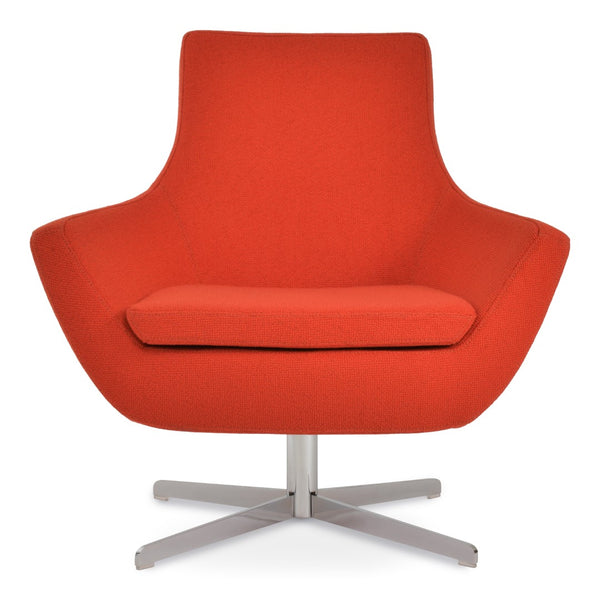 Soho Concept Rebecca Armchair Swivel With Chrome/Brass Base - Luxurious Camira Yoredale Boucle Or Leather! Chrome,Orange  Soho-concept-dining-chair-12477