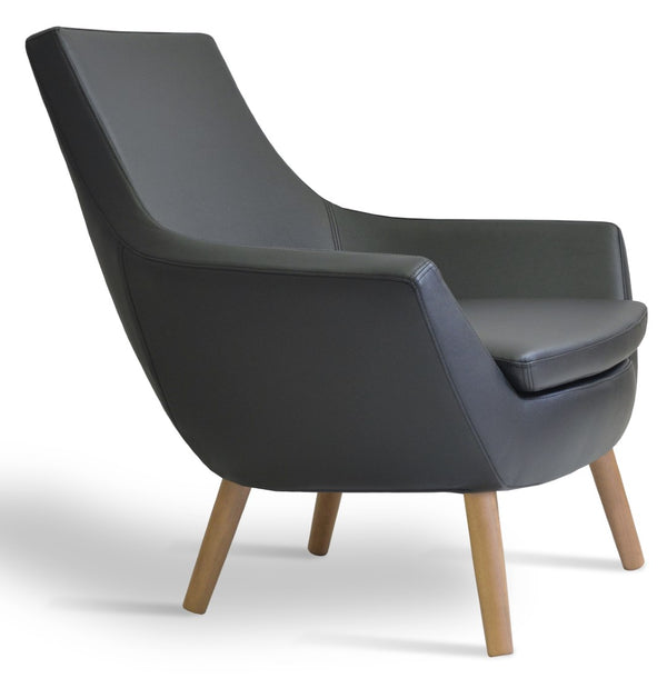 Soho Concept Rebecca Armchair - Stylish Leatherette Upholstered Comfort With Solid Wood Base & 2-year Guarantee Walnut,Black  Soho-concept-dining-chair-12475