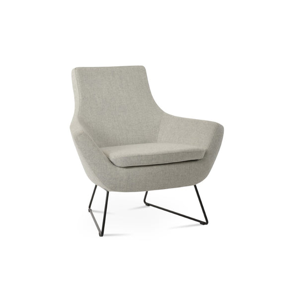 Soho Concept Rebecca Armchair - Stylish Wool Upholstery, Durable Steel Frame, 10-year Guarantee, Limited Stock! Black,Grey  Soho-concept-dining-chair-12476