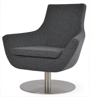 Soho Concept Rebecca Armchair Swivel With Camira Blazer Wool, 10-year Guarantee, Stylish Boucle Fabric Design Dark Grey  Soho-concept-dining-chair-12429