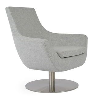 Soho Concept Rebecca Armchair Swivel With Camira Blazer Wool, 10-year Guarantee, Stylish Boucle Fabric Design Silver  Soho-concept-dining-chair-12430