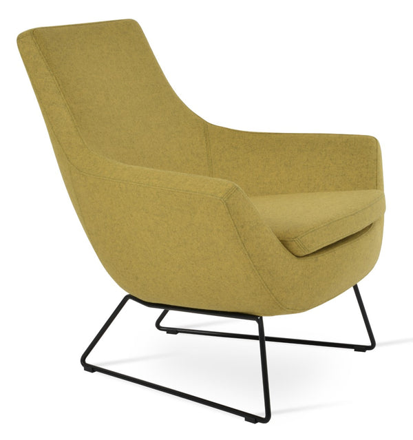 Soho Concept Rebecca Armchair - Stylish Wool Upholstery, Durable Steel Frame, 10-year Guarantee, Limited Stock! Black  Soho-concept-dining-chair-12438