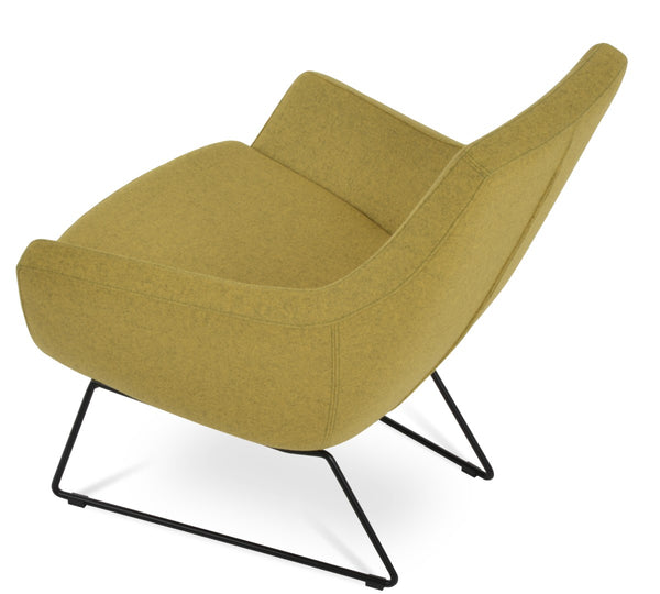 Soho Concept Rebecca Armchair - Stylish Wool Upholstery, Durable Steel Frame, 10-year Guarantee, Limited Stock! Black  Soho-concept-dining-chair-13288