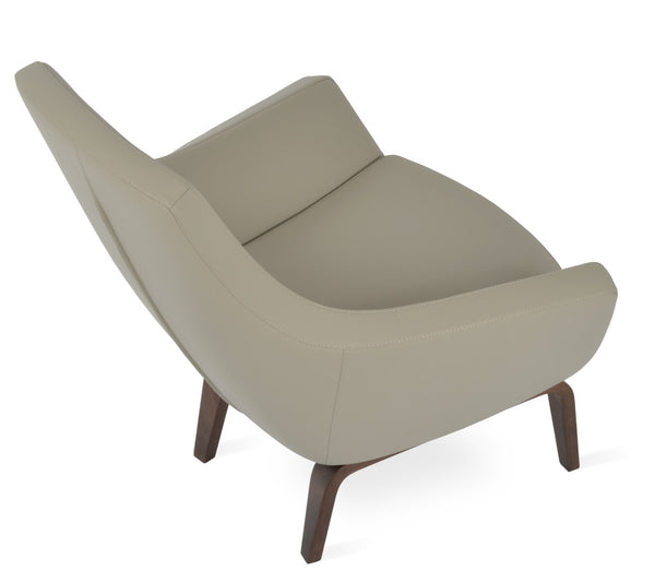 Soho Concept Rebecca Armchair Plywood Base – Elegant Walnut Finish, Soft Leatherette, Customizable Heights, 2-year Guarantee Walnut  Soho-concept-dining-chair-12427