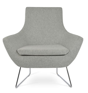 Soho Concept Rebecca Armchair - Stylish Wool Upholstery, Durable Steel Frame, 10-year Guarantee, Limited Stock! Chrome,Silver  Soho-concept-dining-chair-12455