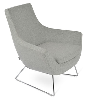 Soho Concept Rebecca Armchair - Stylish Wool Upholstery, Durable Steel Frame, 10-year Guarantee, Limited Stock! Chrome,Silver  Soho-concept-dining-chair-13293