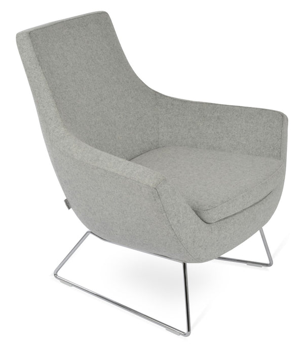 Soho Concept Rebecca Armchair - Stylish Wool Upholstery, Durable Steel Frame, 10-year Guarantee, Limited Stock! Chrome,Silver  Soho-concept-dining-chair-13293