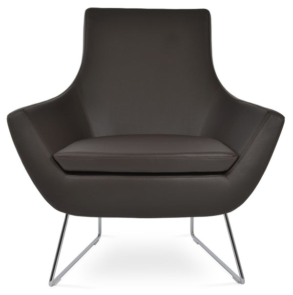 Soho Concept Rebecca Armchair – Stylish Chrome Base, Durable Camira Boucle & Leather, 10-year Guarantee, 350 Lbs Chrome,Brown  Soho-concept-dining-chair-13294