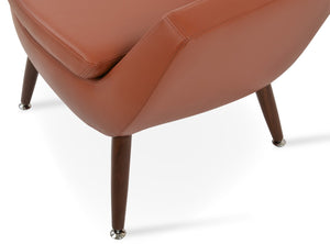 Soho Concept Rebecca Armchair - Stylish Ppm Leatherette With Walnut Finish, 2-year Guarantee, Supports 350 Lbs Walnut  Soho-concept-dining-chair-13297