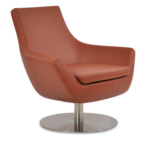 Soho Concept Rebecca Armchair - Modern Soft Grey Leatherette With Swivel Base & 2-year Guarantee For Comfort Cinnamon  Soho-concept-dining-chair-12463