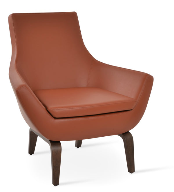 Soho Concept Rebecca Armchair In Walnut Finish - Stylish, Comfortable & Durable Leatherette Upholstery, 2-year Guarantee Walnut  Soho-concept-dining-chair-12462
