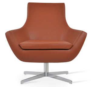 Soho Concept Rebecca Armchair Swivel With Chrome Base - Soft Ppm Leatherette, 2-year Guarantee, Stylish Comfort Cinnamon  Soho-concept-dining-chair-12461