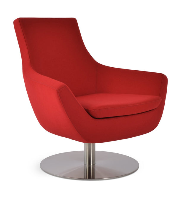 Soho Concept Rebecca Armchair Swivel With Camira Blazer Wool, 10-year Guarantee, Stylish Boucle Fabric Design Red  Soho-concept-dining-chair-12425
