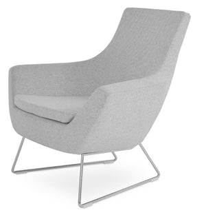 Soho Concept Rebecca Armchair - Stylish Wool Upholstery, Durable Steel Frame, 10-year Guarantee, Limited Stock! Grey  Soho-concept-dining-chair-12422
