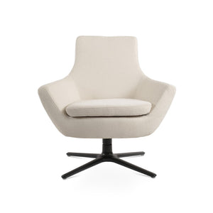 Soho Concept Rebecca Armchair Swivel Oval Base - Elegant Boucle & Camira Fabric With 10-year Guarantee, White Black,White  Soho-concept-dining-chair-13307