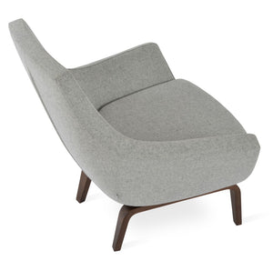 Soho Concept Rebecca Armchair In Camira Blazer Wool – Elegant Walnut Finish & 10-year Guarantee For Comfort Walnut,Silver  Soho-concept-dining-chair-12498