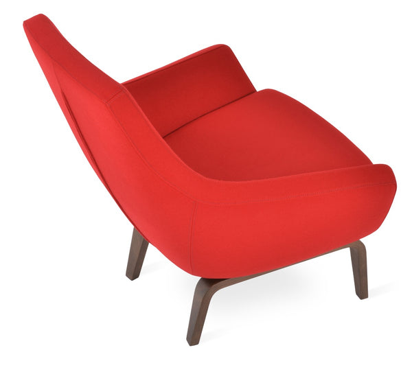 Soho Concept Rebecca Armchair In Camira Blazer Wool – Elegant Walnut Finish & 10-year Guarantee For Comfort Walnut,Red  Soho-concept-dining-chair-12495